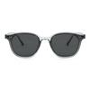 FEISEDY Men's Sunglasses, Korean Style, Sheer, Boston Style, UV Protection, Round, Fashionable, Women's, B1053 (Gray)