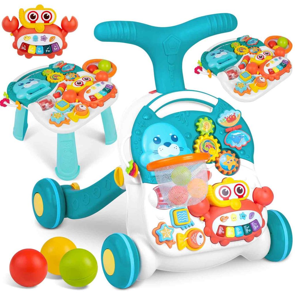 Educational Push Toy Table 3-In-1 , And