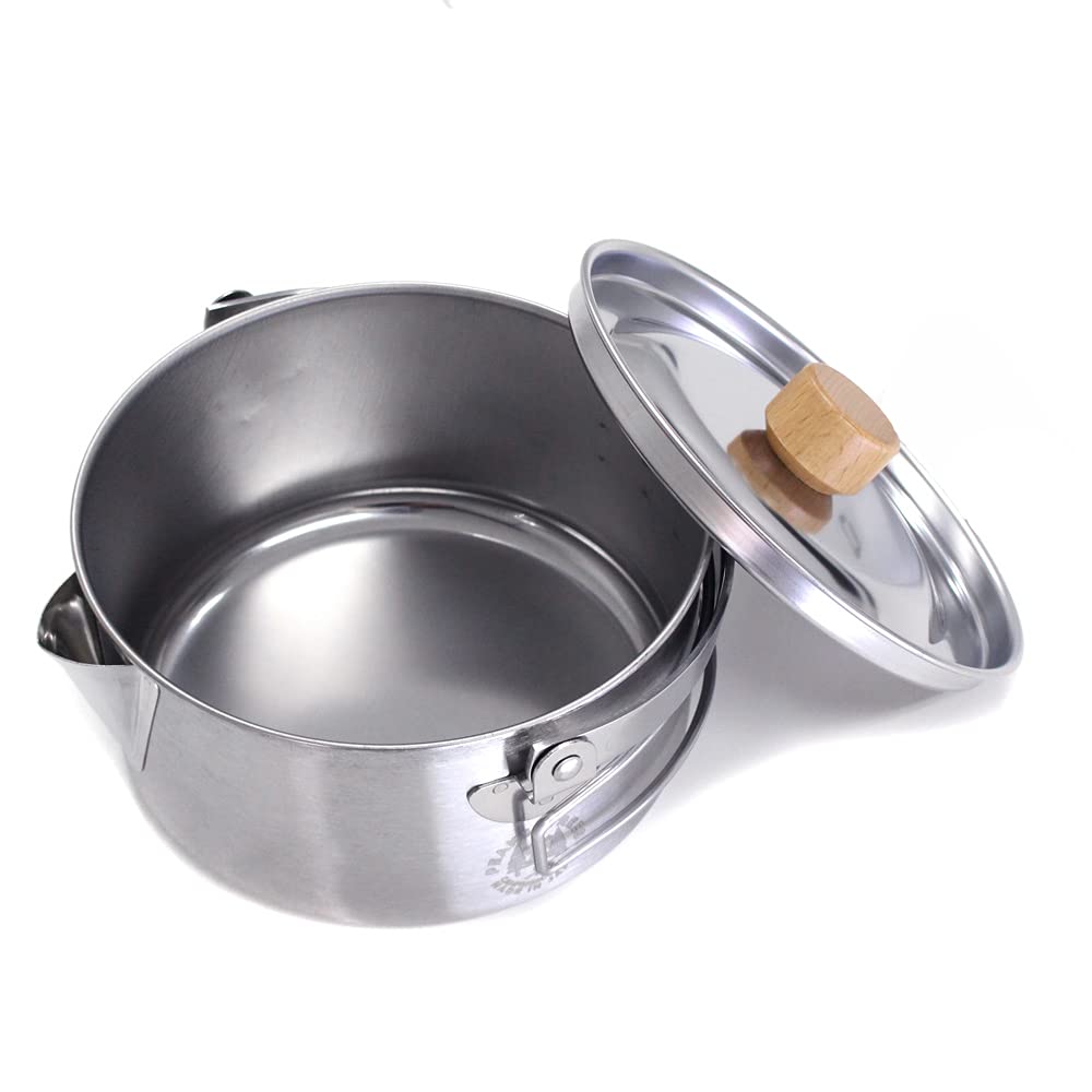 1 л чайник для кемпинга из нержавеющей стали с открытым огнем для кемпинга на открытом воздухе, сделанный в Японии, посуда Tsubame Sanjo, плита для скалолазания в одиночку, вода
