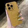 Luxury Wave Ripple Pattern Phone Case For iPhone 15 14 13 Pro Max Solid Color Lens Film Camera Protection Shockproof PC Cover
