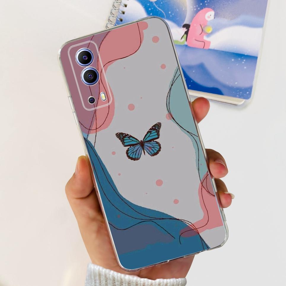 For Vivo Y72 5G Y52 5G Y75s 5G Phone Mask Back Cover 2024 New Fashion Stylish Clear Pattern Coques For Vivo V2041 2053 Soft Case