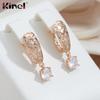 Kinel Bling Zircon Drop Earrings For Women Wedding Jewelry