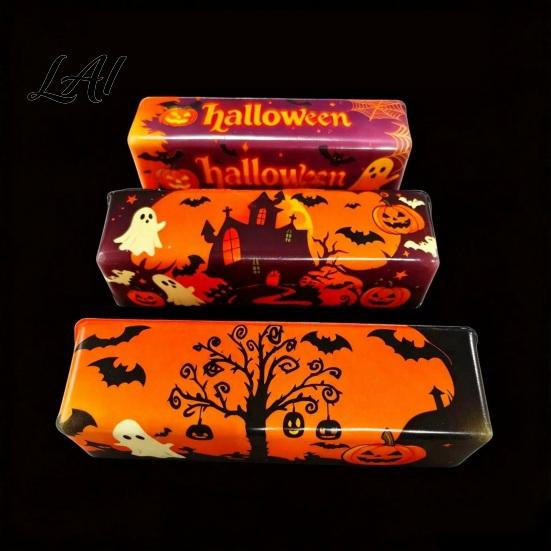 Slow Rebound Fidget Tools 1/3/12Pcs Halloween Butter Bar Squeeze Toy Ghost Pumpkin Stick Sensory Toy for Stress Relief Trick or Treat Party