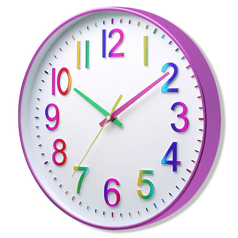12 дюймов 30 см Бесшумные настенные часы, Креативные и модные, Детская, Дом, Гостиная, Трехмерные цифровые минималистичные часы