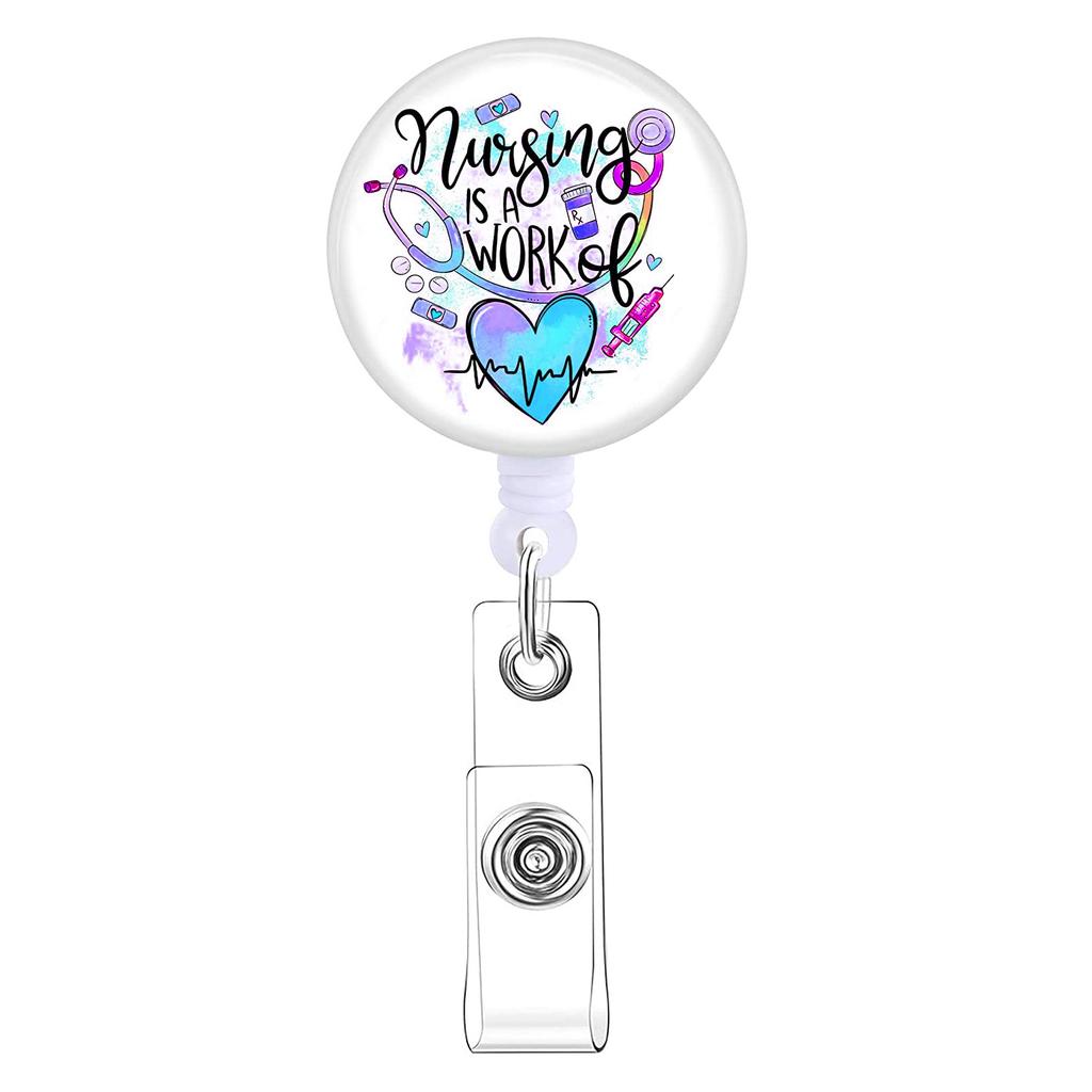 Мультяшная медицинская выдвижная пряжка, лицензия на работу для врача и медсестры, креативный ремешок, легко вытягиваемая пряжка, сертификат, фирменное наименование