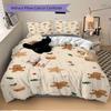 3pcs Gingerbread Christmas Soft and Comfortable Breathability, Bedding Set, Machine Washable, Suitable for All Seasons179