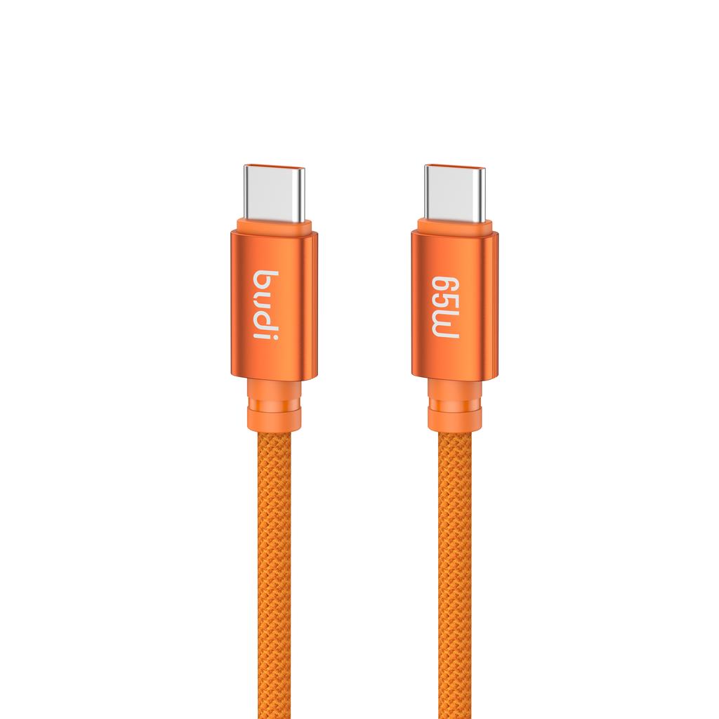 Budi 1.5m Pure Copper Core High Quality Durable Cb415 Nylon Braided 65w Charging 480 Mbps Transfer Data Type C Cable