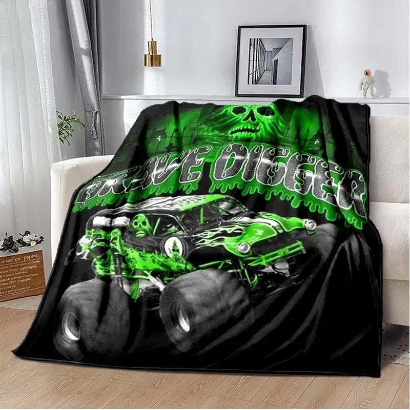 Monster Jam Grave Digger Truck Hot Wheels Диван Одеяло Легкое теплое изоляционное одеяло Кровать Офисный автомобиль наколенники Плед Одеяло