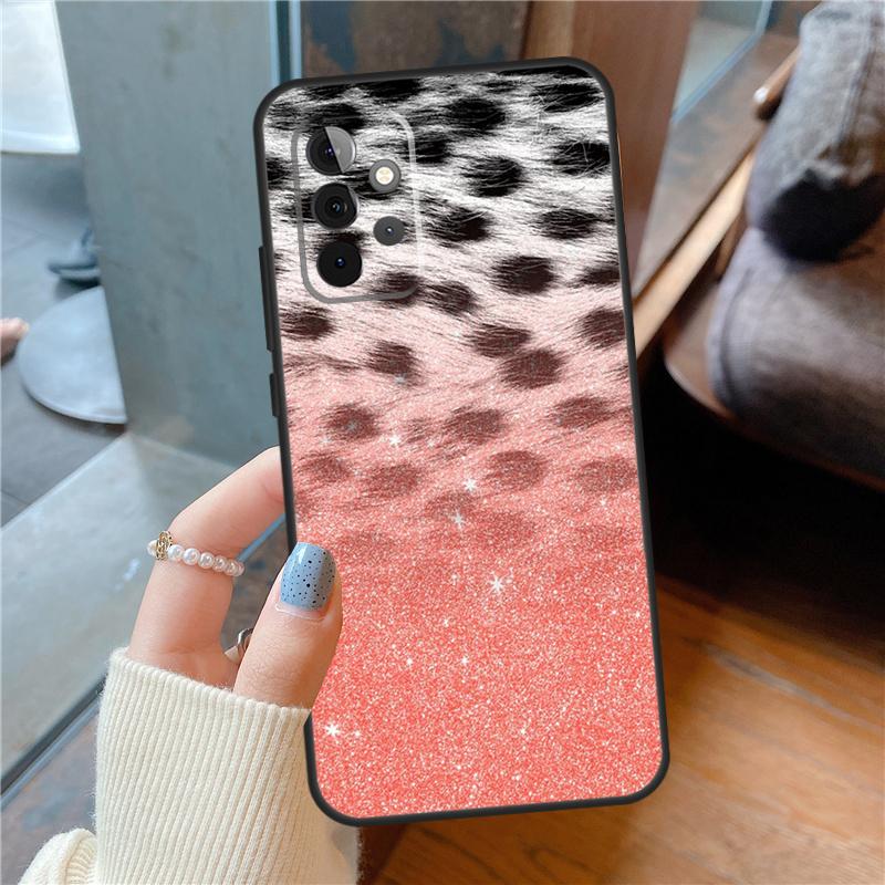 Leopard Print Case For Samsung Galaxy A06 A14 A56 A36 A26 A16 A54 A34 A12 A32 A52 A13 A33 A53 A15 A35 A55