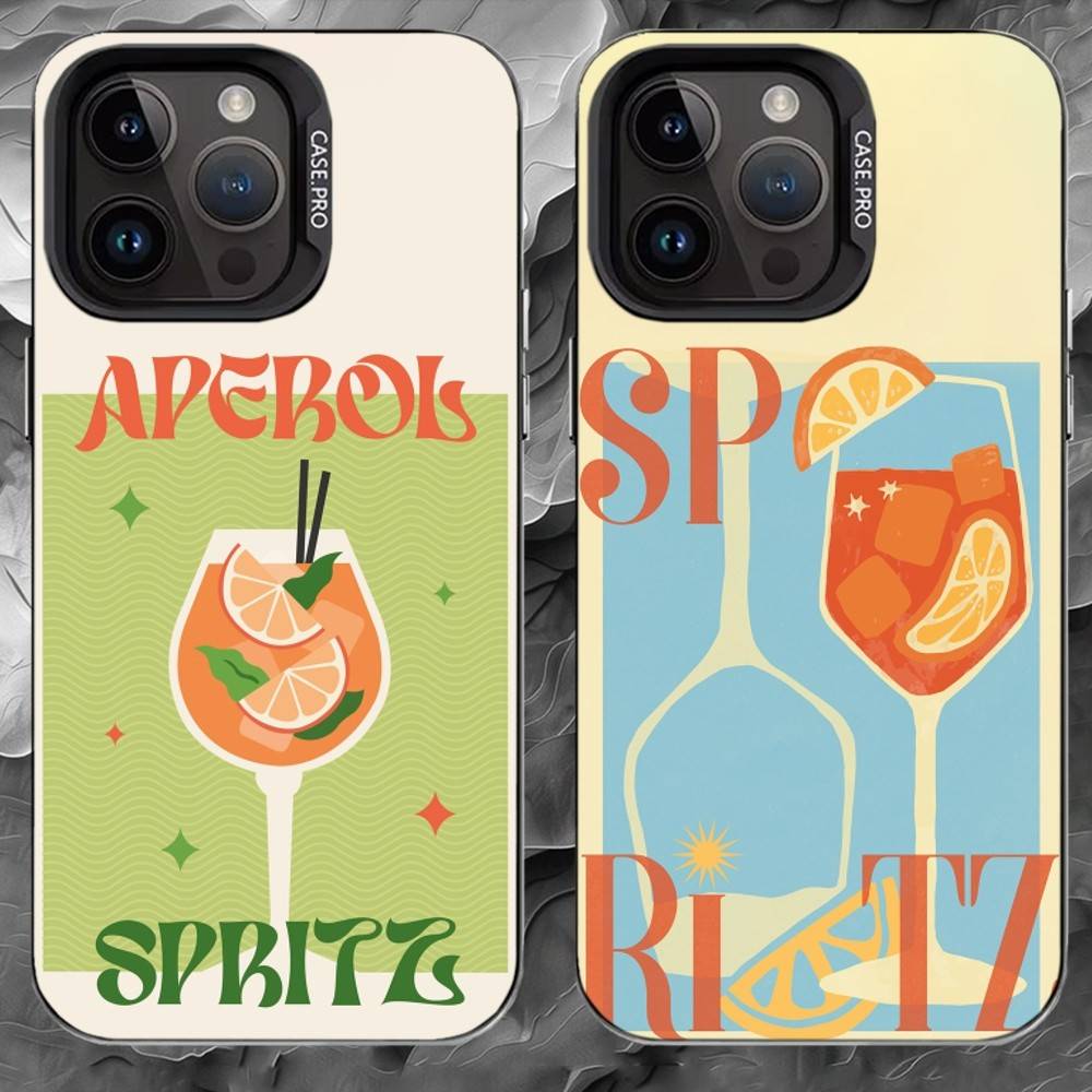 Чехол для телефона A-Aperol Spritz для iPhone 17 16 15 14 13 12 11 Pro Max Plus Серебристый Матовый Черный Чехол