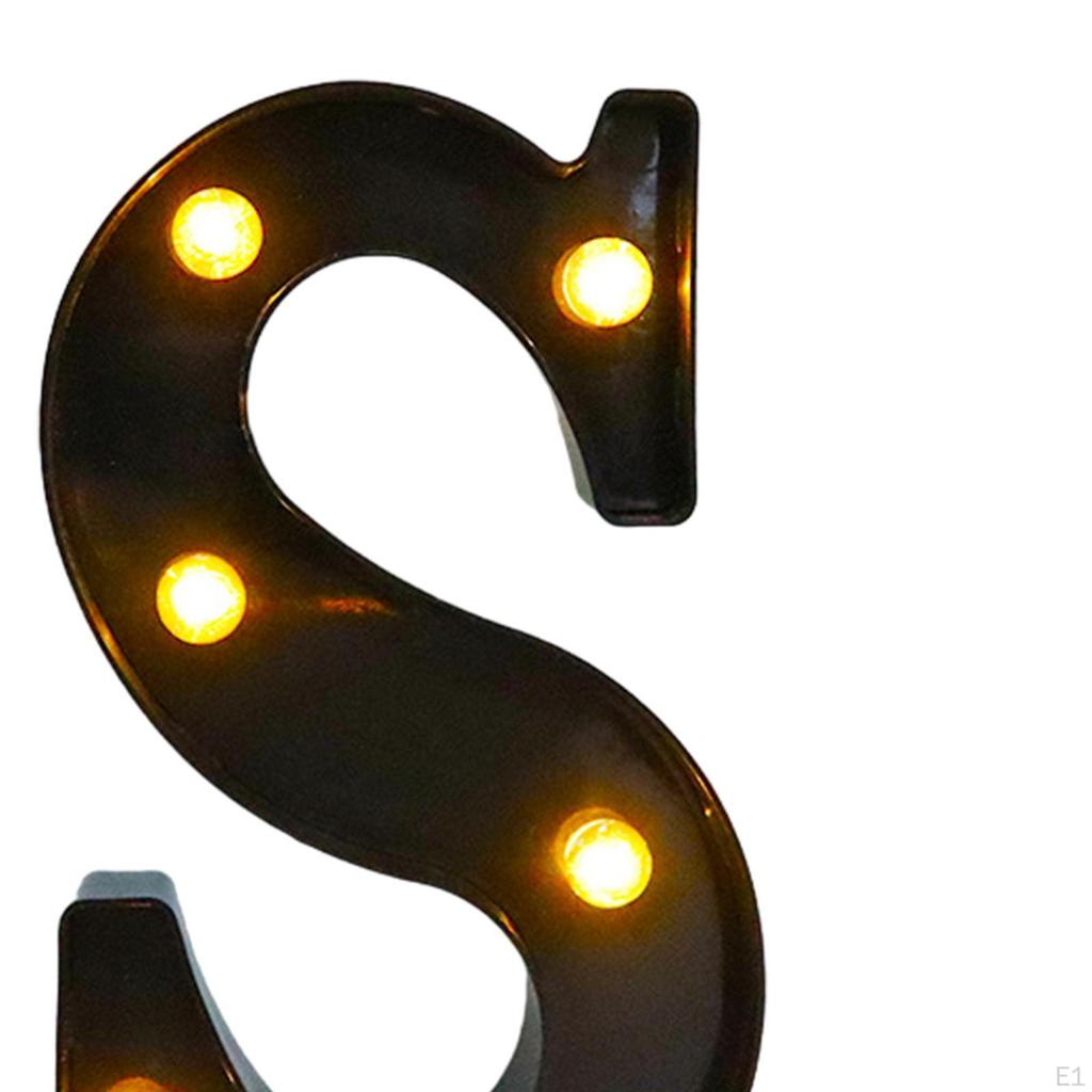 LED Marquee Letter Light Black Up Alphabet Sign for Birthday Wall Home