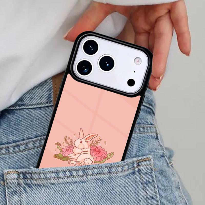 Милый чехол-кролик для iPhone 16e 15 14 13 12 17 Pro Max Plus Air 17pro Чехол Coque