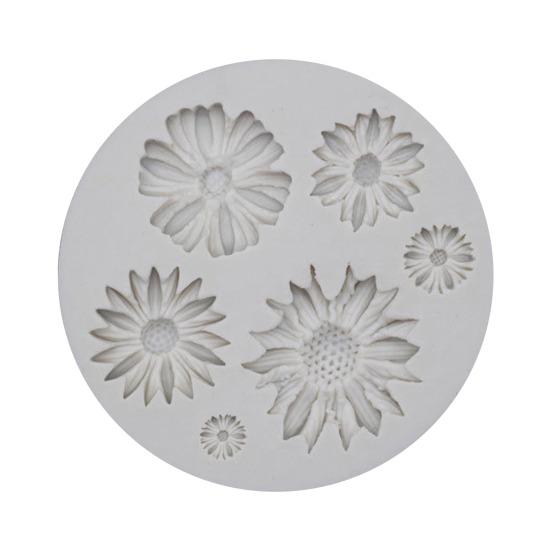 3D Sunflower Silicone Mold Non-Stick Fondant Chocolate Candy Mold Temperature-resistant Baking Molds Food Grade Cake Craft Tools