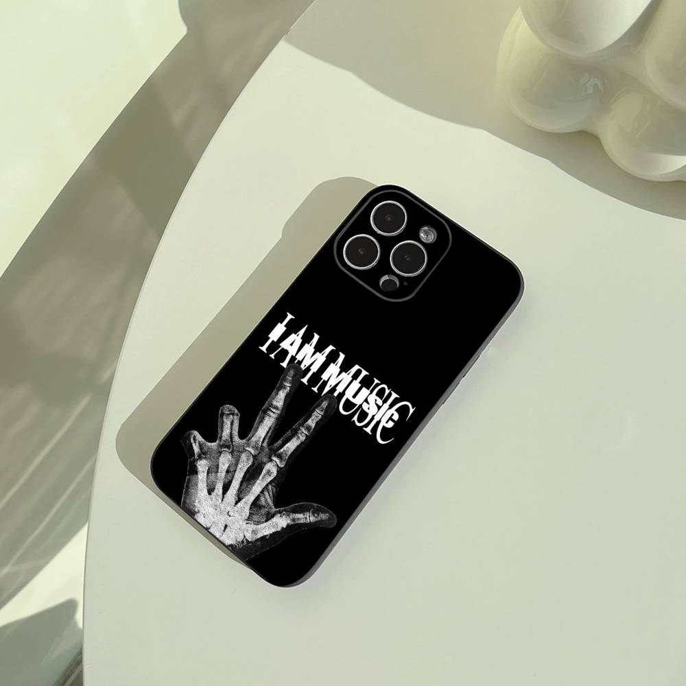Я МУЗЫКА (Playboi Карти) Чехол для телефона iPhone 17,16,15,14,13,12,11 Pro Max,16/15/14Plus,XS Мягкий черный чехол