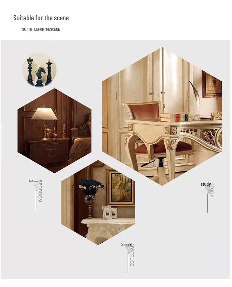 Black and White Chess Piece Resin Figurine for Creative Home Decor