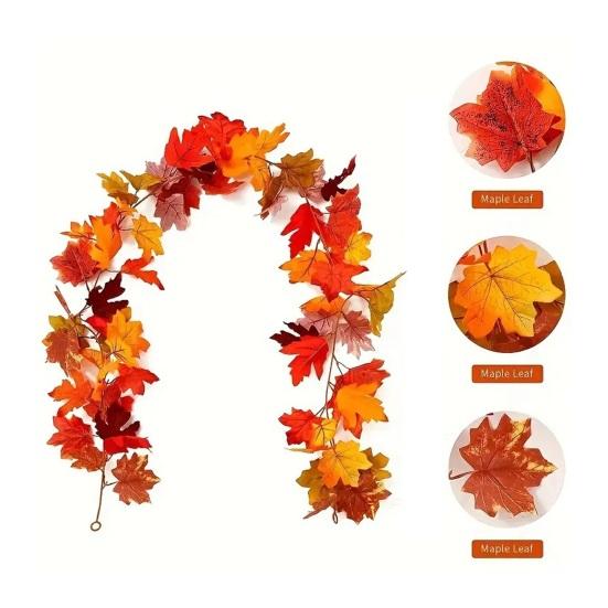175 см искусственная гирлянда из кленовых листьев для дома, сада, помещения, улицы, подвесные искусственные листья растений, виноградная лоза