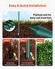 Garden Stakes, 25 Pack, 2100 mm, Plastic Coated Metal Tomato Stakes, Garden Sticks for Plants Support, with Pointed End and Non-Slip Bumps for Growing