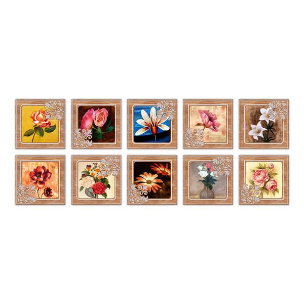 PVC Self-adhesive Sticker Waterproof DIY Tile Sticker Furniture Bathroom Kitchen Wall Stickers Removable Tile Stickers