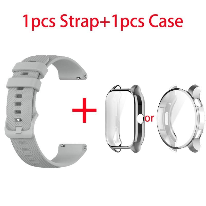 Чехол + ремешок для умных часов Amazfit GTS4 Mini, мягкий силиконовый ремешок, браслет для Huami Amazfit GTS2 GTS2 Mini GTR4 GTR2, спортивный силиконовый ремешок
