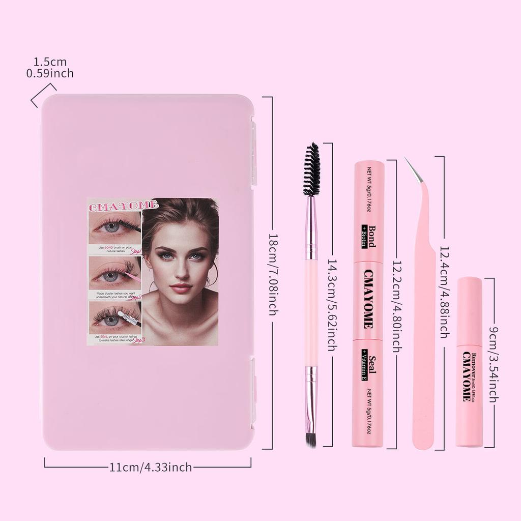 D-Song Набор пучков накладных ресниц 8-16 мм для самостоятельной сегментированной густой завивки