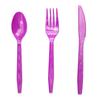 30pcs Plastic Knife Forks Spoons Set Flatware Disposable Cutlery Green White  Black Red Gold Reusable Plastic Tableware Supplies