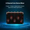 4-канальный линейный стереомикшер, аудиомикшер, пассивный микшерный модуль 4-в-1, мини-стерео, 4-полосный аудиосигнал