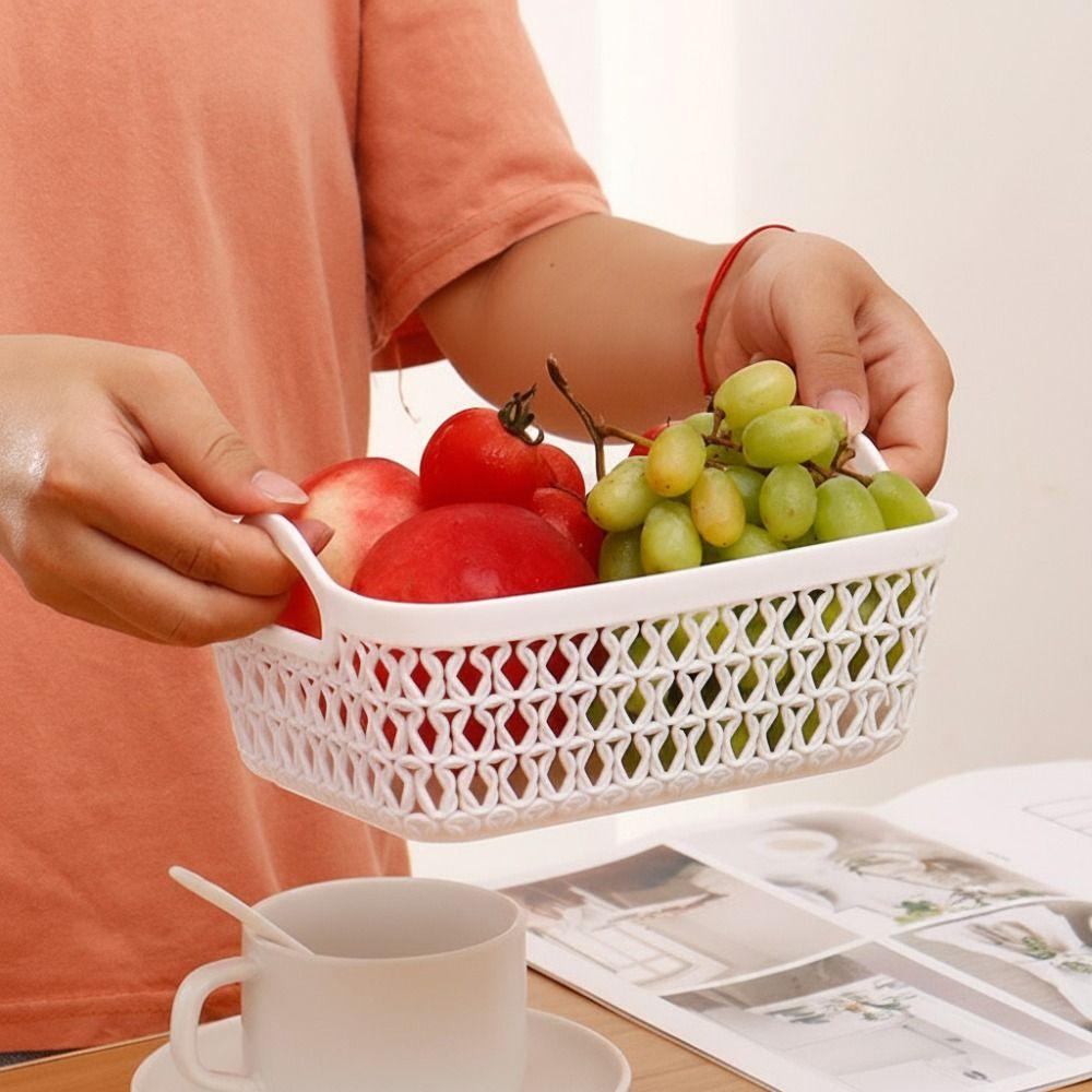Multipurpose Storage Basket Hollowed Miscellaneous Storage Basket Snack Storage Box Kitchen Use