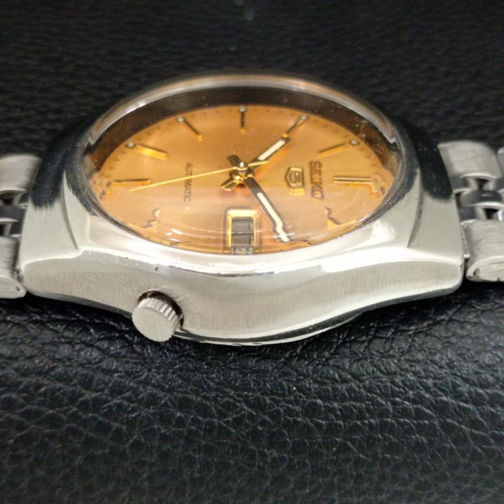 ОРИГИНАЛЬНЫЕ ВИНТАЖНЫЕ МУЖСКИЕ АВТОМАТИЧЕСКИЕ ЧАСЫ SEIKO 5 7009A ЯПОНИЯ ОРИГИНАЛЬНЫЙ ЦИФЕРБЛАТ a707002-1