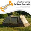 Outdoor Camping Nail Telescopic Spring Fish Bone Nail Aluminum Alloy Tent Nail Hiking Ground Pin Travel Tent Equipment Accessories