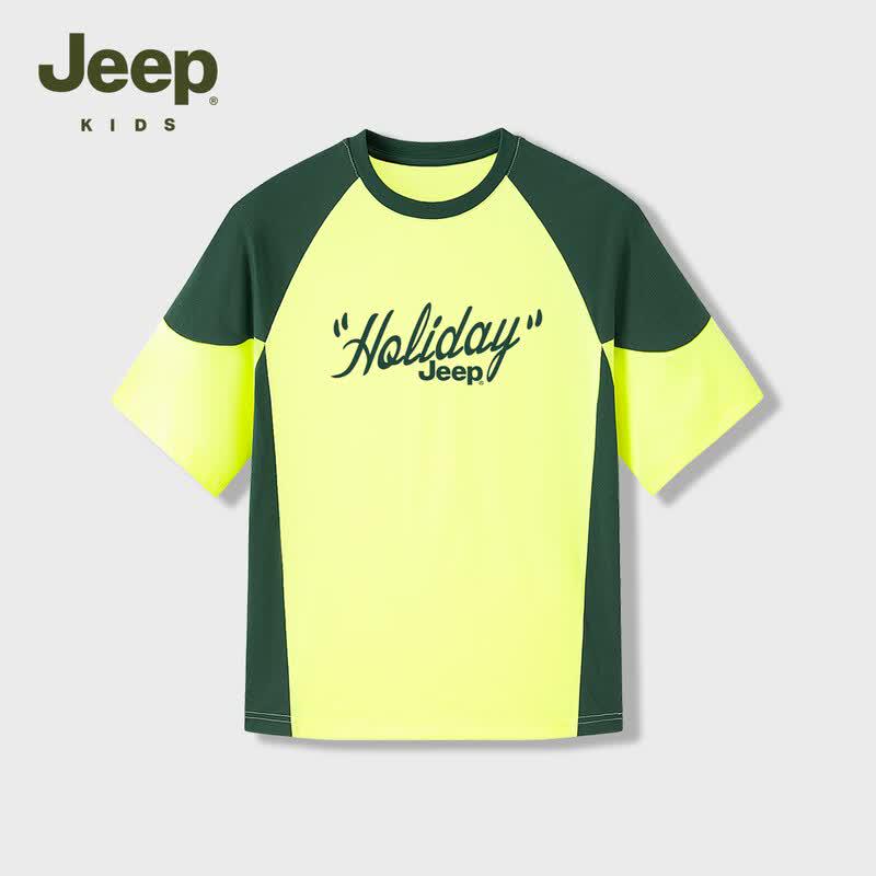 Jeep Детская дышащая хлопковая футболка с коротким рукавом