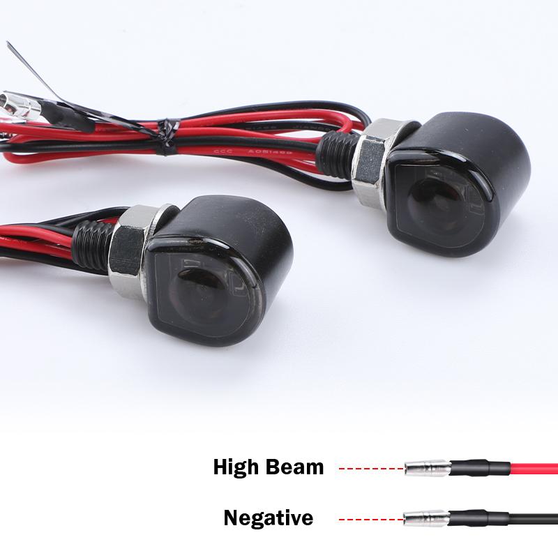 2/4pcs Aluminium Mini Led Motorcycle Turn Signal Light Black/Chrome Flashing Light Signal Lamp Clignotant Moto for Dirt Bike 12V