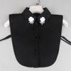 Pearl Detachable Collar Women Crystal Diamond Chiffon Shirt False Fake Collar Women Removable Peto Mujer Chemisier Faux Cols Tie