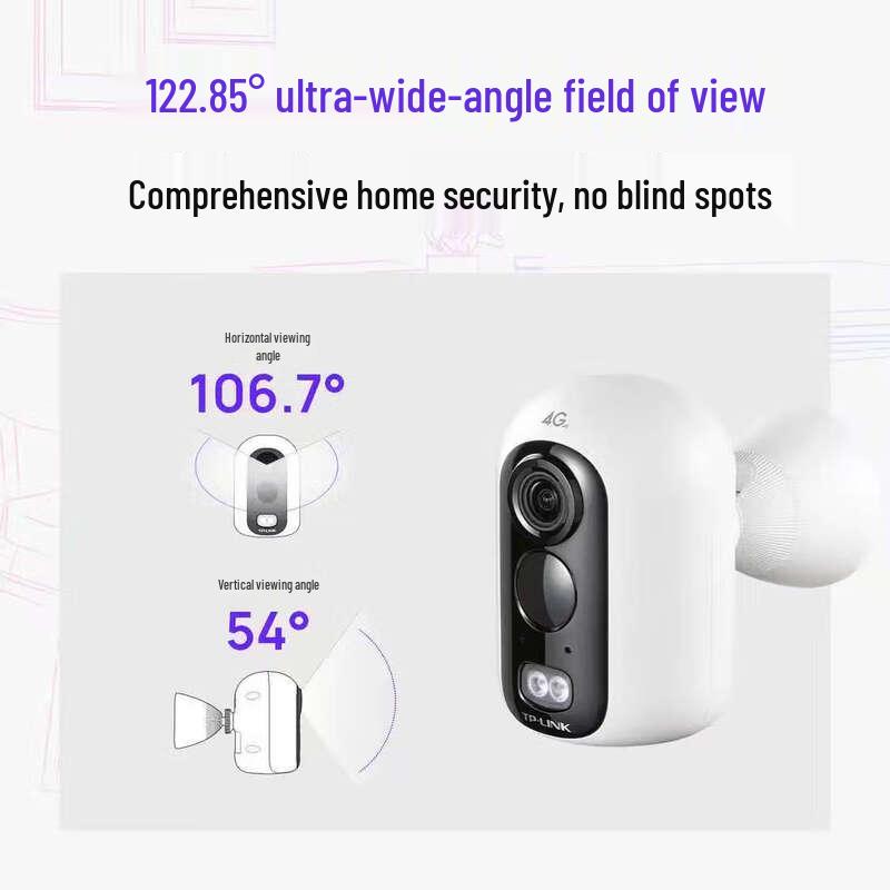 TP-LINK HD 4G Battery Security Camera - Lifetime Free Data & Human Detection CN plug (adapter included)