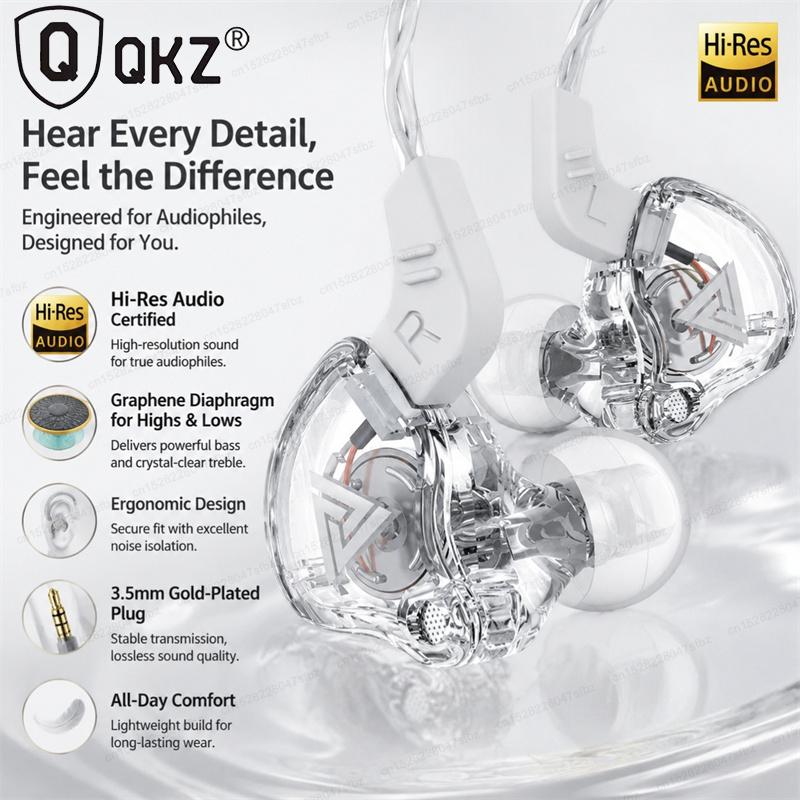 3.5MM Headset Music Earbuds In Ear With Mic Original QKZ AK6 Copper Driver Earphones HiFi Subwoofer Headset Monitor Headphones
