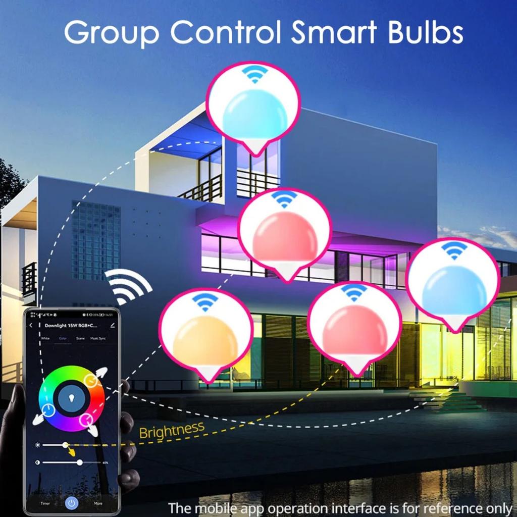 HOMZY Смарт-лампа Wi-Fi/Bluetooth E27 RGB Alexa Светодиодная лампа Умные лампочки AC 85-265V Умные лампы для Google Assistant Smart Life