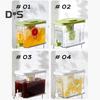 4L Drink Dispenser with Faucet Gallon Water Container for Fridge Ice Tea Pitcher Easy Fill Beverage Dispenser