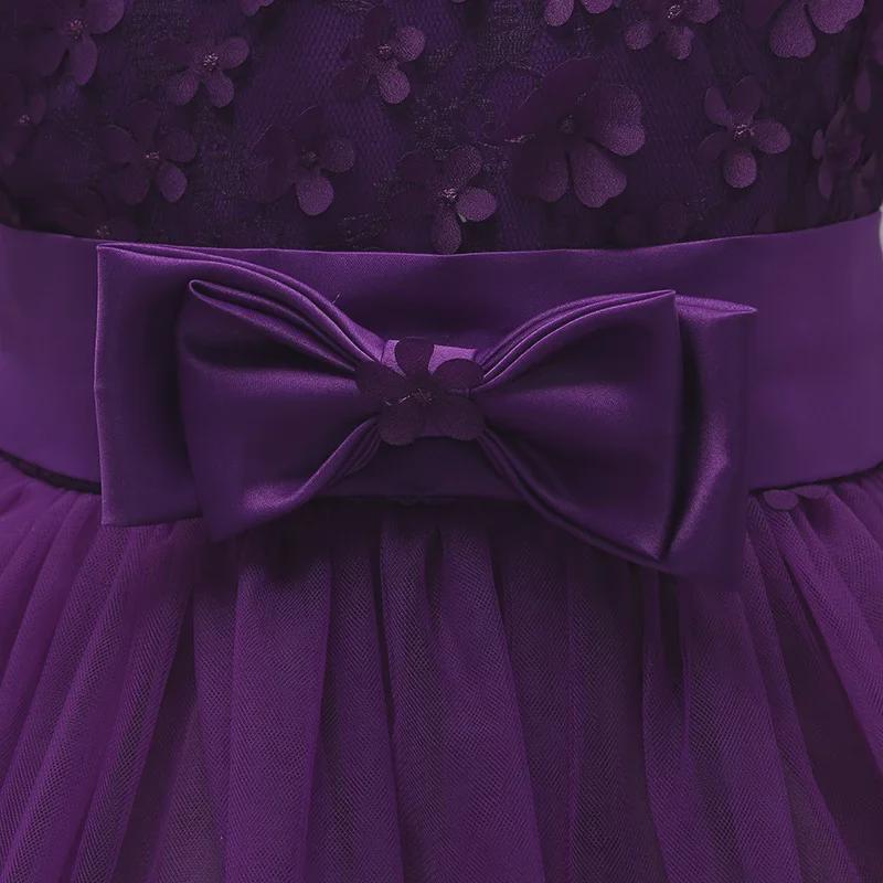 Европейское и американское сетчатое платье для дня рождения для девочек - платье принцессы для девочек-цветочниц