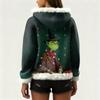 Women's Christmas  Print Contrasting Loose Casual Hoodie