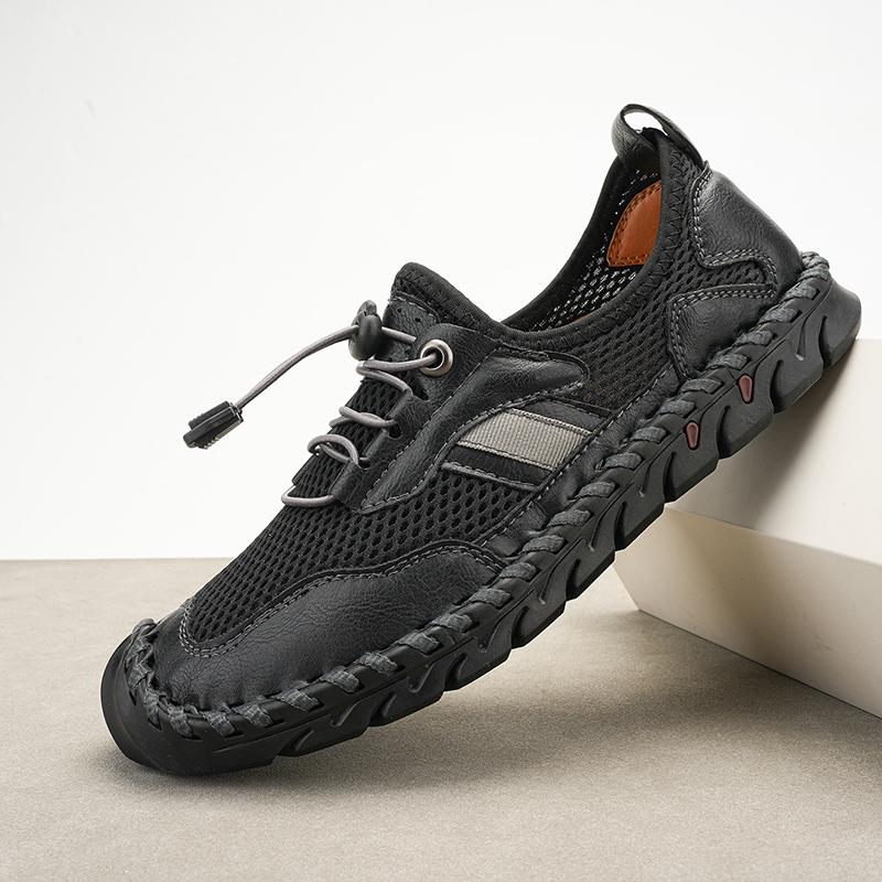 Новые мужские сандалии Летние дышащие сетчатые сандалии Мужские уличные повседневные легкие пляжные сандалии Модная мужская обувь Большой размер 38-48