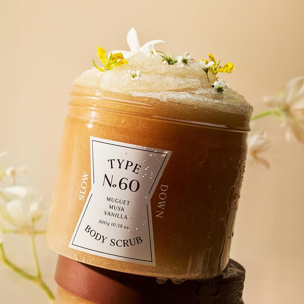Type Body Scrub 60 SLOW DOWN Seoul Korean A Refreshing Soapy Scent with the Sweetness of Vanilla and a Subtle Hydrating Scrub for Sensitive