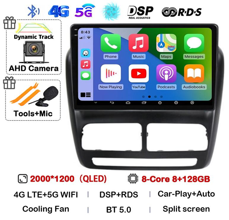 Android 14 Автомагнитола Carplay Auto для FIAT DOBLO для OPEL COMBO TOUR 2010 2011 2012 2013 2014 2015 GPS Мультимедийный Стереопроигрыватель