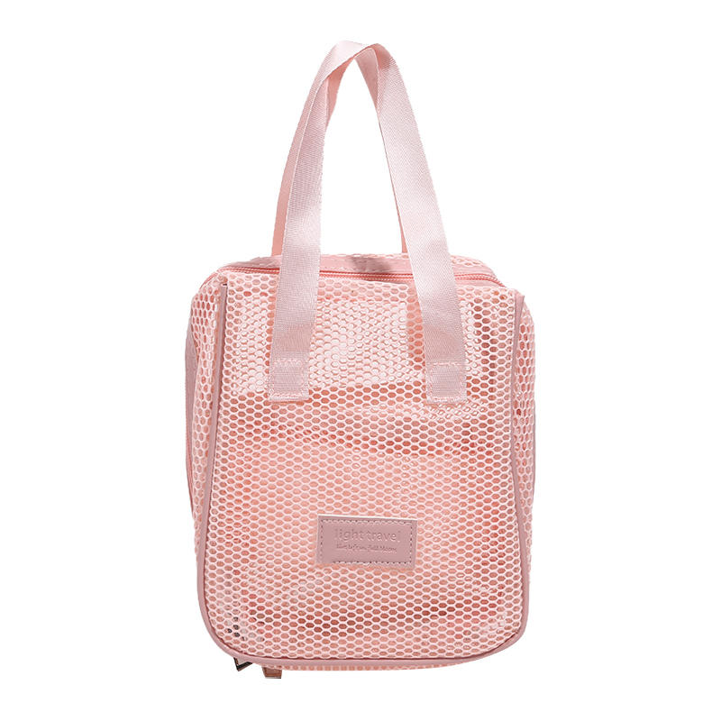 Модная повседневная сетчатая косметичка большой вместимости, ручная, многофункциональная, с отделениями, дорожная сумка для туалетных принадлежностей и хранения