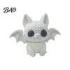 Bookshelf Bat Ornament Festive Halloween Ornament, Knitted Texture Cat Design Figure, Figure Mini Size Sculpture for Party Desk Shelf Decor