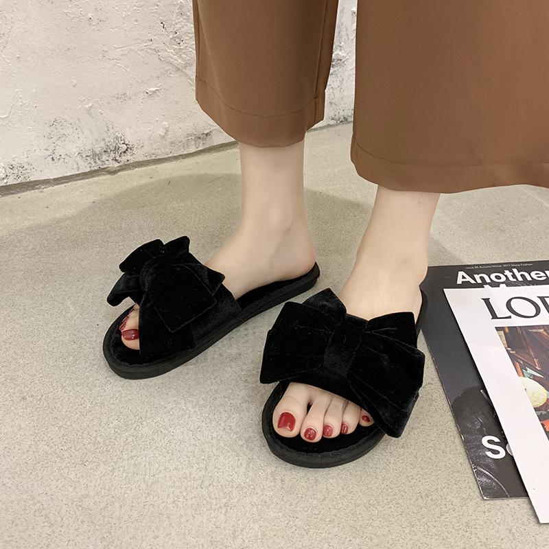 Меховые женские тапочки дизайнерские осенне-зимние открытые шерстяные удобные теплые туфли модные повседневные на плоской подошве для отдыха на открытом воздухе тапочки