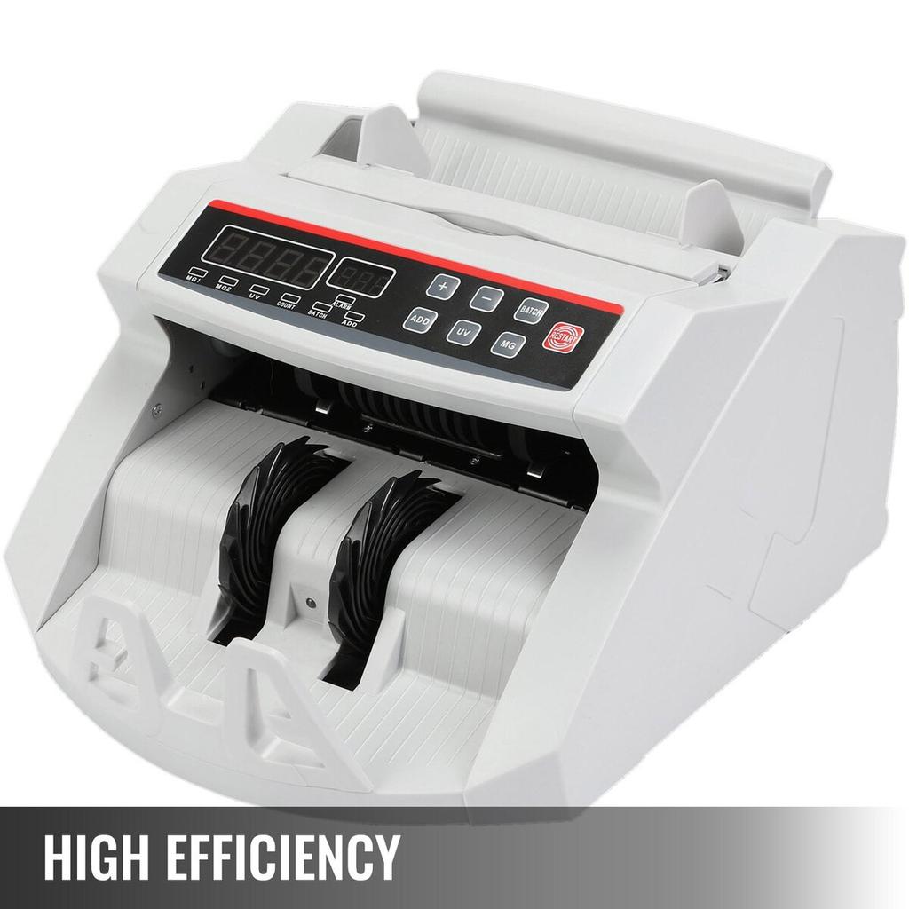 Banknotes Counters Money Counter With LED Display Professional Note Counter With False Banknotes Detector, UV/MG, 1000 Bills/Minute, Counts Only
