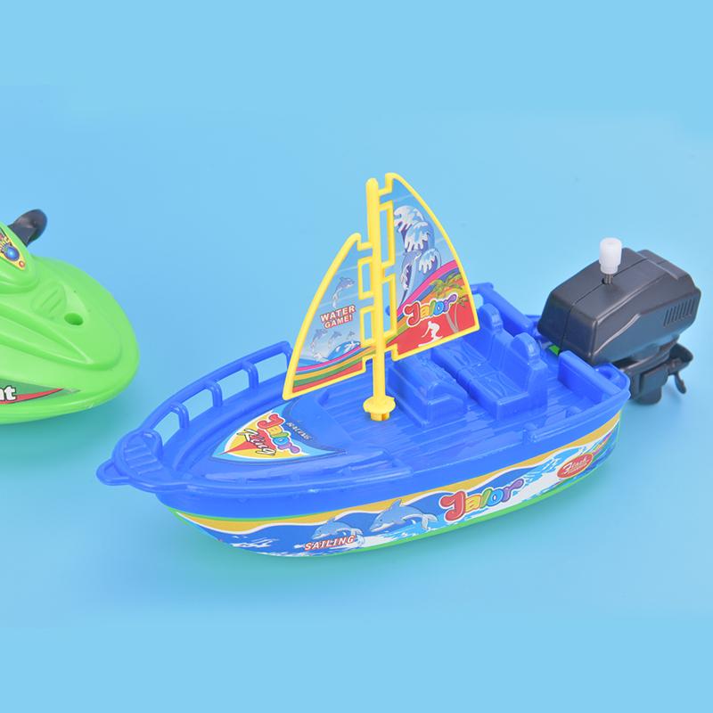 1Pc Speed Boat Ship Wind Up Toy Float In Water Kids Toys Children Boys Gifts