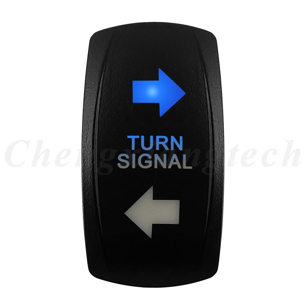 12V 20A Blue Led Car Boat Laser Rocker Switch ON OFF (ON) OFF ON OFF ON (ON) OFF ON (ON) OFF (ON) Waterproof