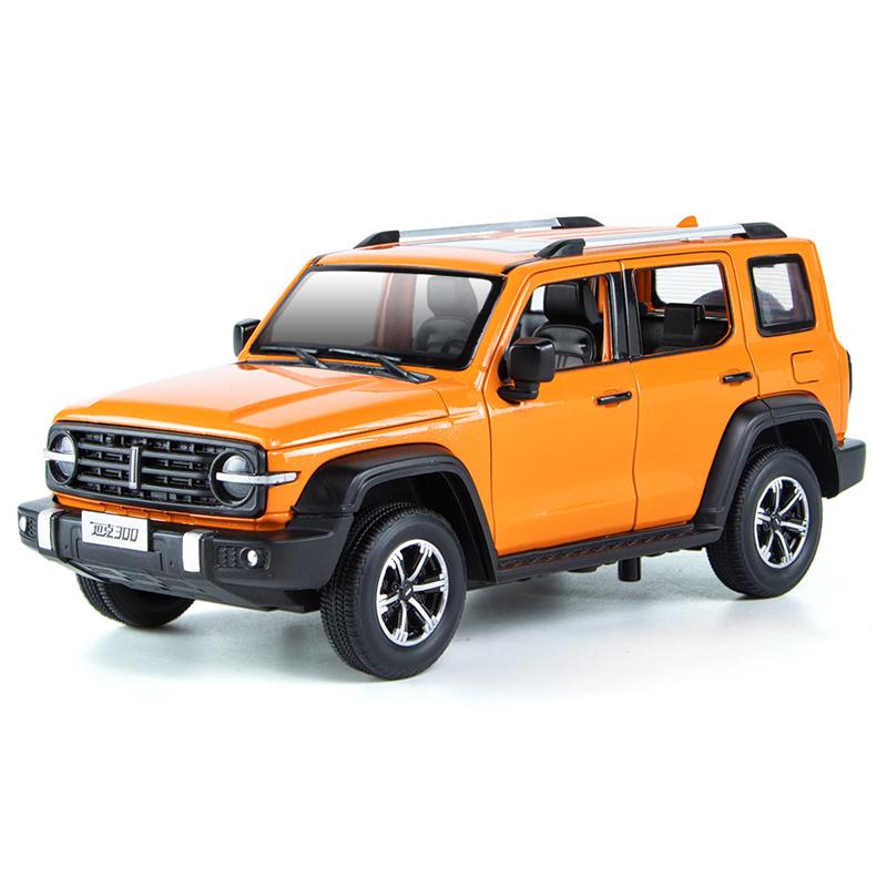 Внедорожная версия 1:24 Tank 300 SUV, модель автомобиля из сплава, литая под давлением металлическая игрушка, внедорожники, модель автомобиля, звук и свет, подарки для детей