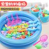 Children'S Magnetic Fishing Toys Inflatable Pool Set Swimming Night Market Stall Park Fishing Children'S Fishing Pool