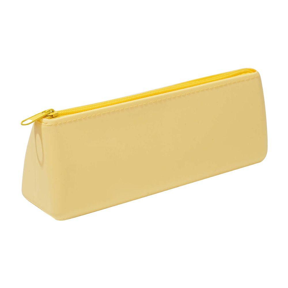 Silicone Stationery Storage Bag Zipper Stationery Organizer New Pen Bag  Gift